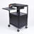 SteelCart Extra Wide AV Cart with Cabinet and Keyboard Tray