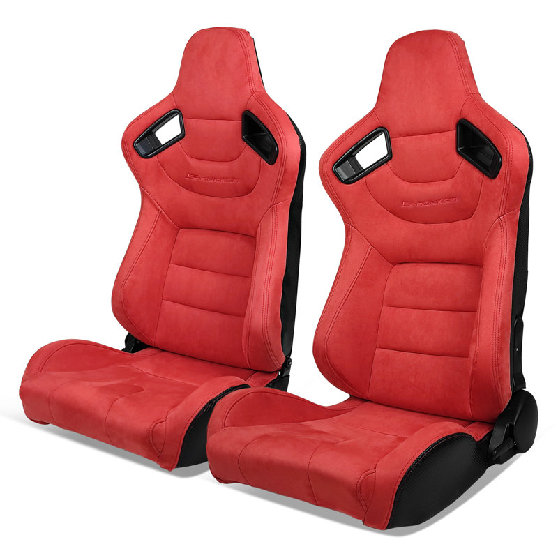 Modern Depo Reclining Ergonomic PC & Racing Game Chair, Red Suede