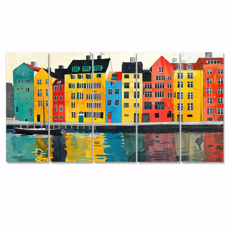 Breaux - ensemble d'art mural Copenhague, H 32 po x l 80 po