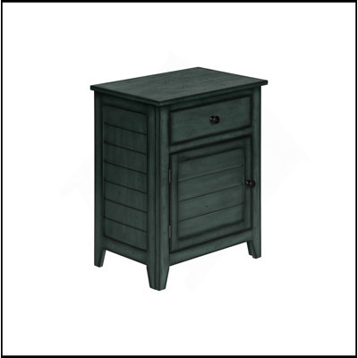 Accent Table, Nightstand, Storage Drawer, End, Side Table, Bedroom, Lamp, Storage, Antique Blue Veneer, Transitional