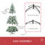 Arbre de Noël artificiel enneigé 6 pi, 800 pointes, 61 branches de pin, support, arbre de 6 pi facile à installer avec aspect d'hiver enneigé, cube à base de branches