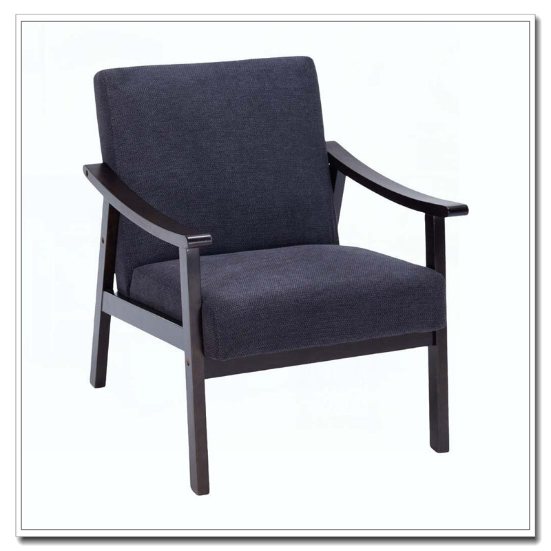 Chaise avec accoudoirs et dossier haut, Noir antique