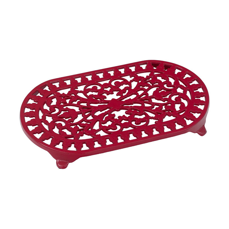 Oval 1 Piece Trivet, Chilli Red
