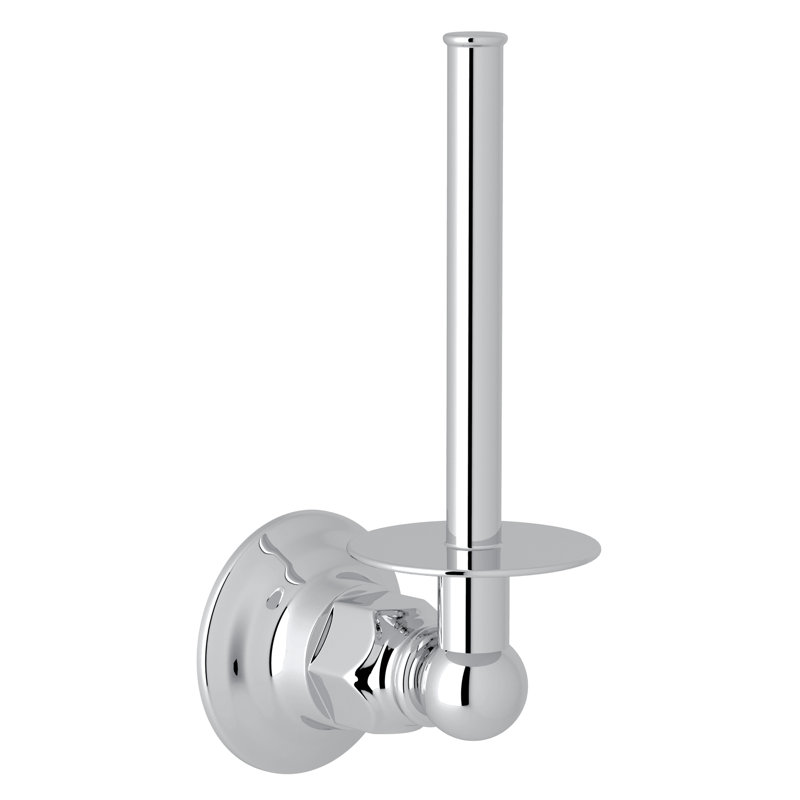 Country Bath Wall Mounted Toilet Paper Holder, Polished Chrome