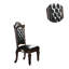 Chaise d'appoint capitonnée en noir