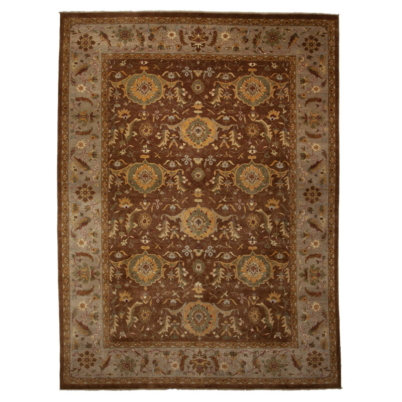 Algertha One-of-a-Kind 9' X 12' Wool Area Rug in Red