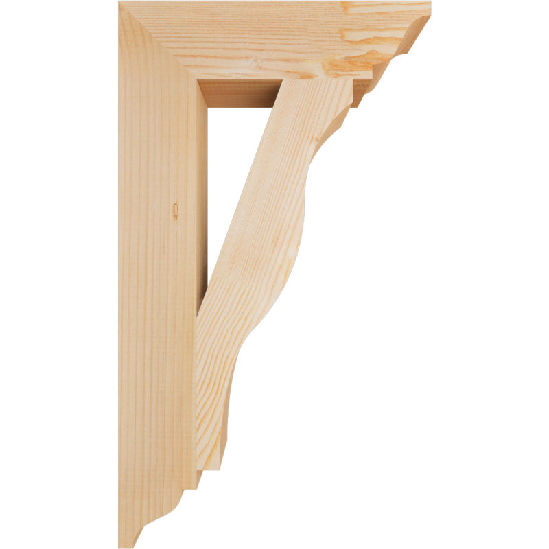 Funston Traditional Bracket, Douglas Fir, Smooth, 28" H x 3.5" W x 16" D