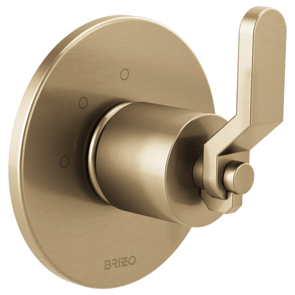 Litze® Wall Mounted Diverter Valve, Luxe Gold, Industrial Lever
