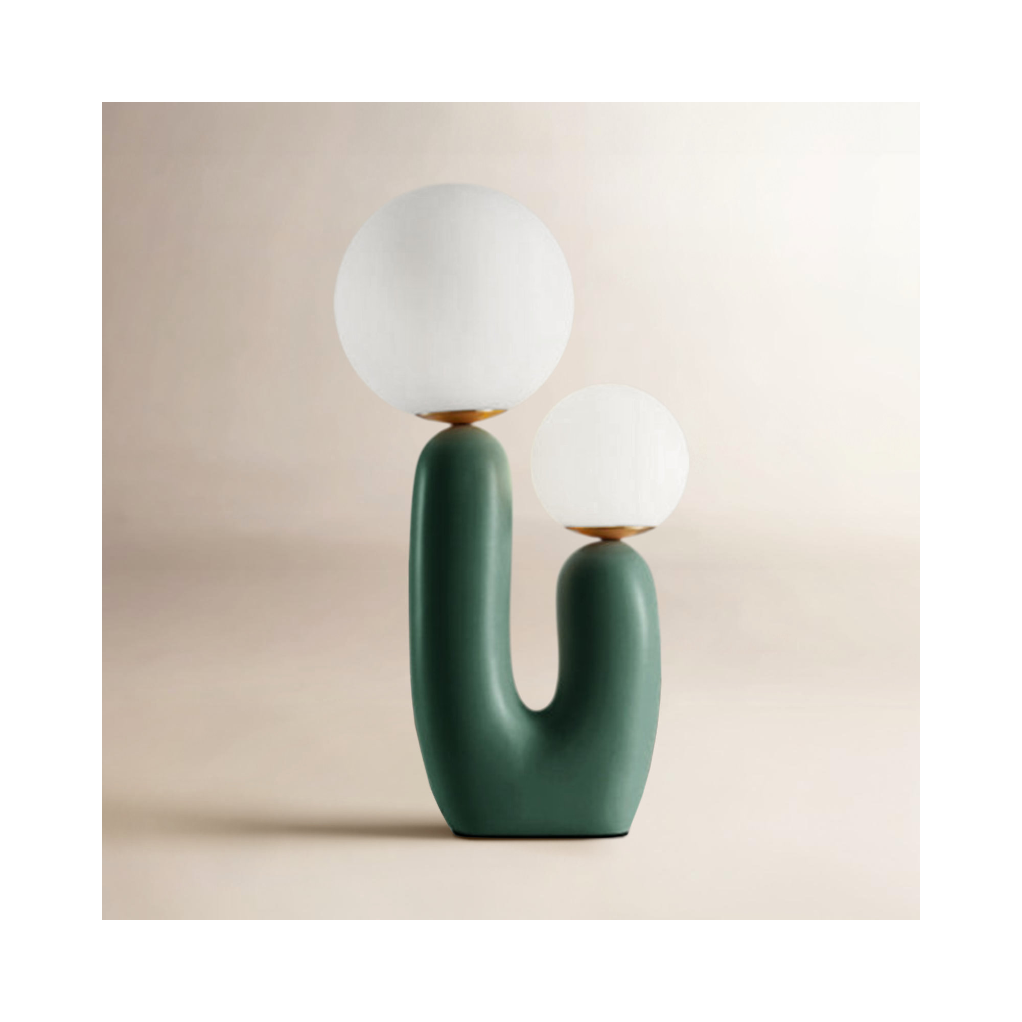 Yuma Resin Table Lamp, Green