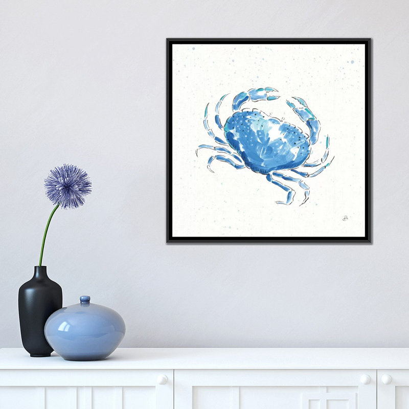 « maritime x », impression sur toile, H 37 po x l 37 po x P 1,5 po, Toile avec cadre noir, Pas de tapis