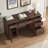Hailiey Farmhouse 2-Piece Office Set - Textured Writing Desk with File Organizer & 5-Drawer Chest-1546651579