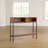 Rustic Brown 42 Inch Console Table with Compact Storage Cubbies-1080439288