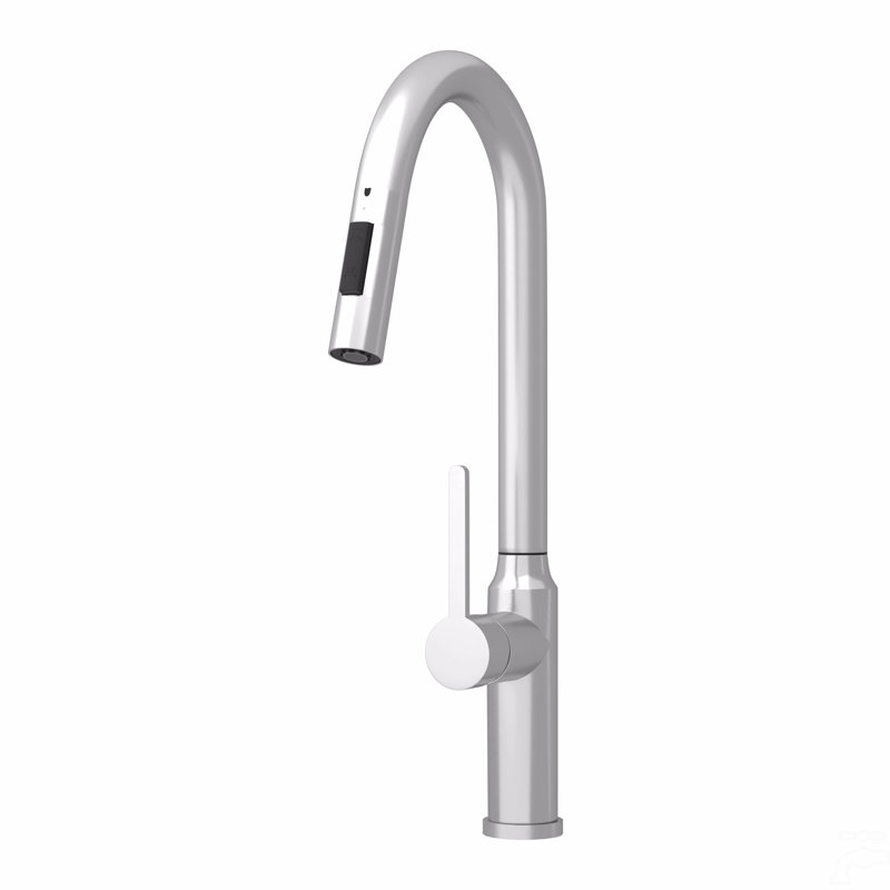 Robinet de cuisine rétractable 18,83 po, Nickel brossé