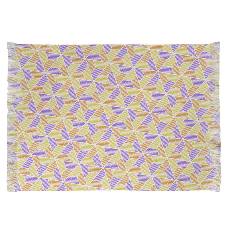 Tapis orange/mauve/jaune trapézoïdals Mcguigan, Non