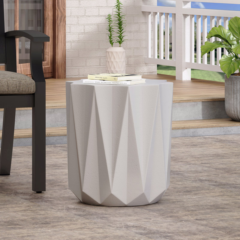 Table d'appoint d'extérieur en béton léger