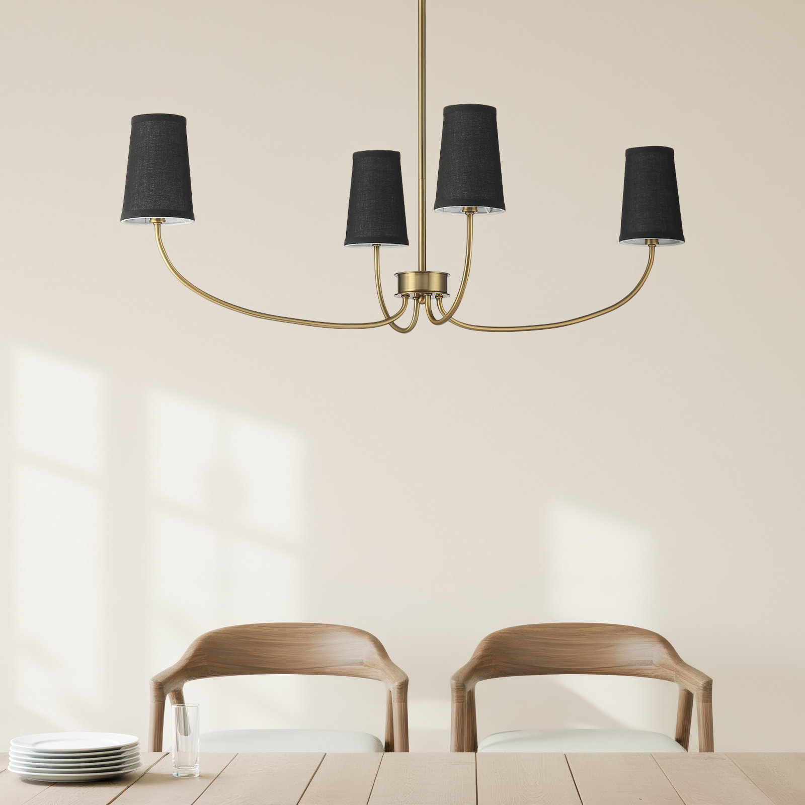 Reba 4 - Light Shaded Classic Chandelier