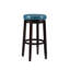 Tabouret rembourré pivotant avec structure en bois massif Baylis-44944666-19293860