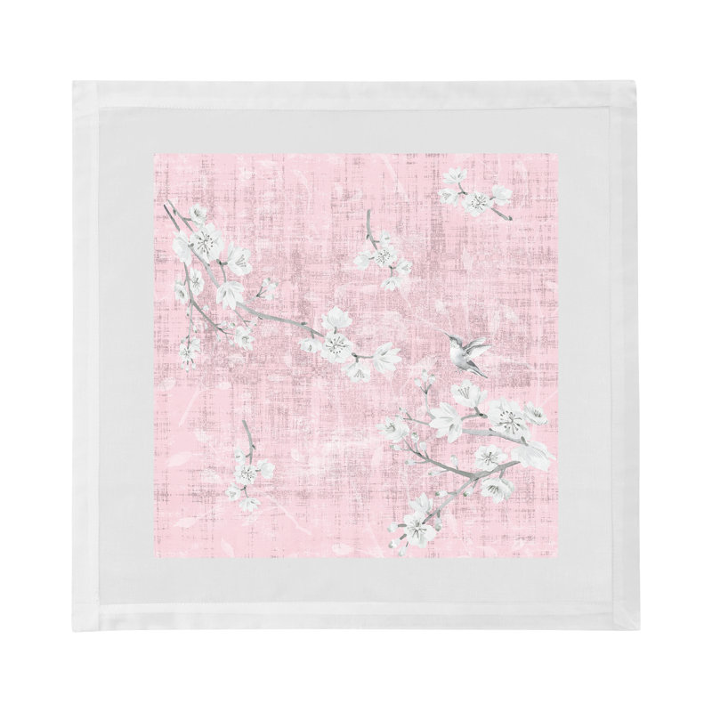 Blossom Fantasia Cotton Sateen Dinner Napkins, Soft Pink