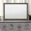 Miroir mural 41 po x 27 po avec cadre en bois rectangulaire et miroir en verre non biseauté pour meuble-lavabo et chambre à coucher