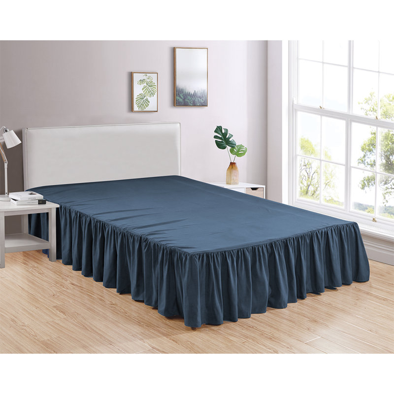 Jupe de lit 14 po Bedskirt 4, Très grand, Bleu marine