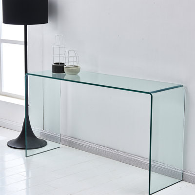 Bureau transparent avec bords arrondis - fonctionnel et attrayant, lisse, facile à nettoyer pour un environnement agréable