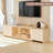 Modern Extendable TV Stand with Adjustable shelves and Open Storage for  TVs up to 90"-117550351