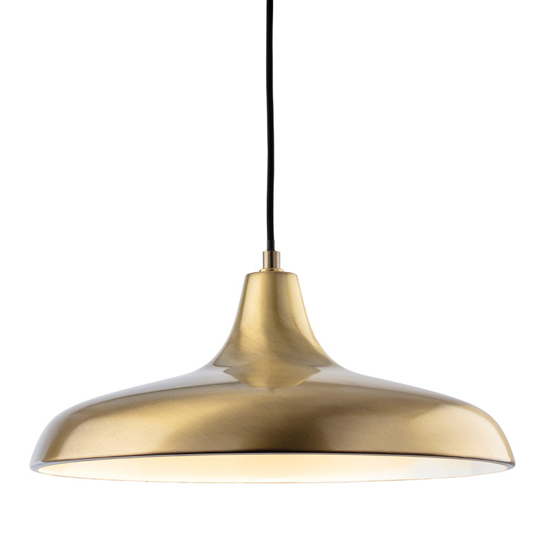 1 - Light Dome Pendant, Antique Brass