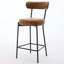 Ensemble de 2 tabourets de bar, chaises rembourrées avec dossier-411639335