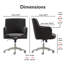 Chaise de bureau Tommy Hilfiger Belmont avec base en acier inoxydable et roulettes lisses-2038314067