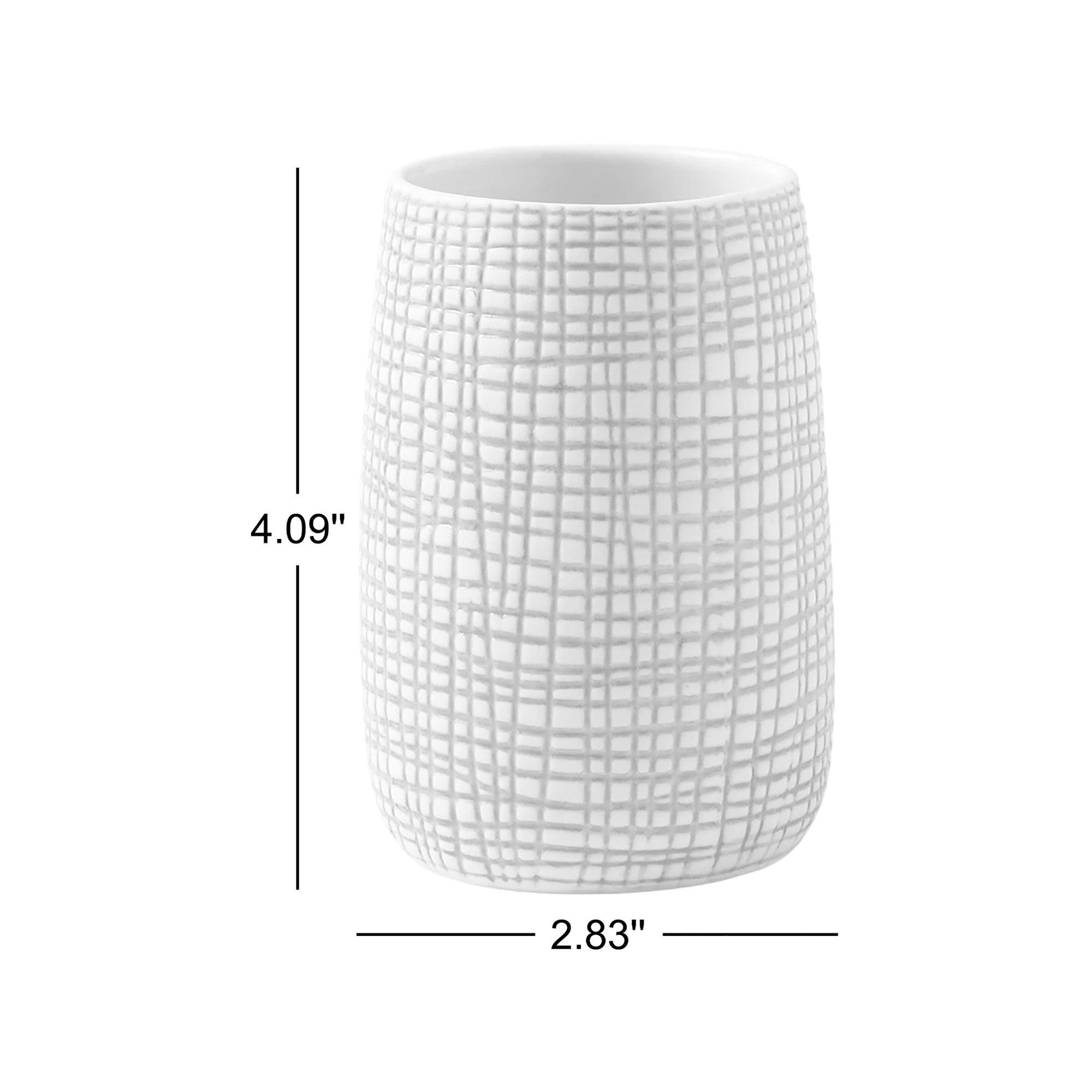 Jazmine Bathroom Accessory, White/Gray