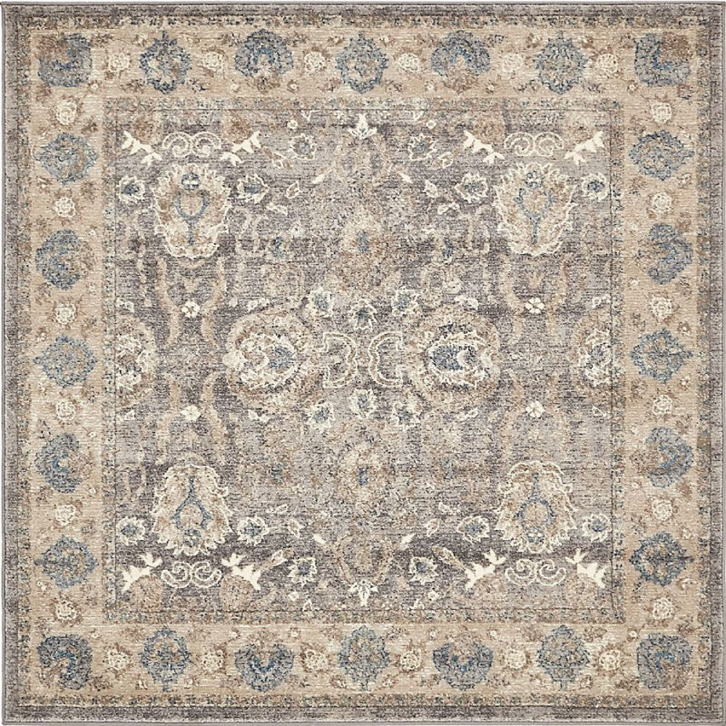 Linz Ikat Indoor Rug, Square 5'