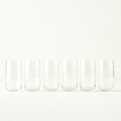 Ensemble de 6 verres à whisky à motif floral exclusifs Exclusive Collection
