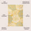 Tapis intérieur / extérieur à motif floral texturé jaune / crème Zinnia-1526971495