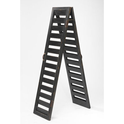 2-Sided Shutter Ladder Display - Rustic Black