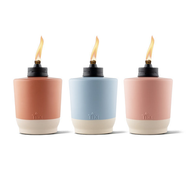 Ensemble de 3 torches de table en verre TIKI®