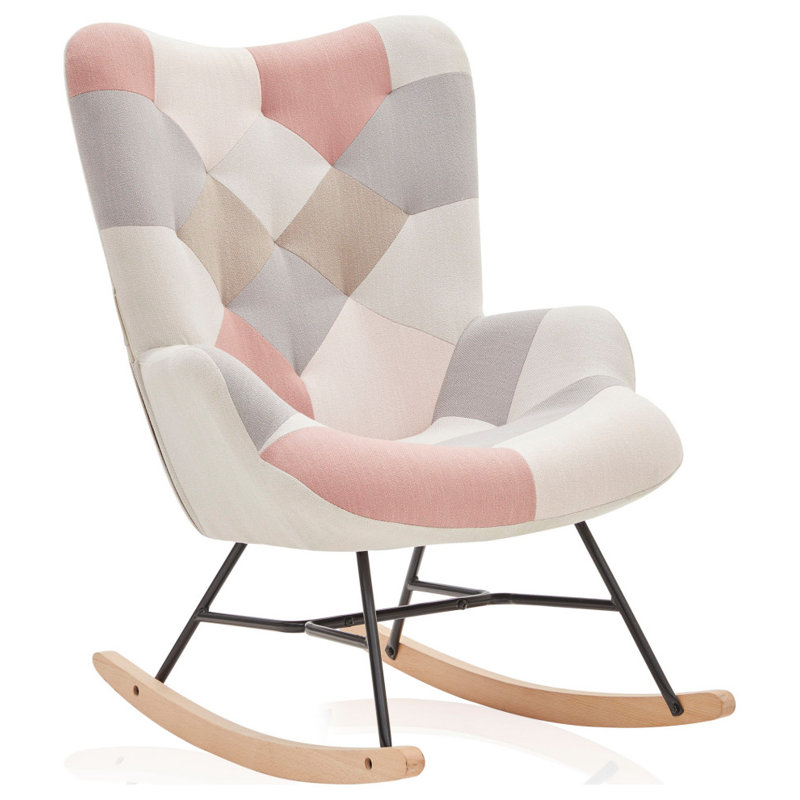Chaise berçante Jaisley, Patchwork B
