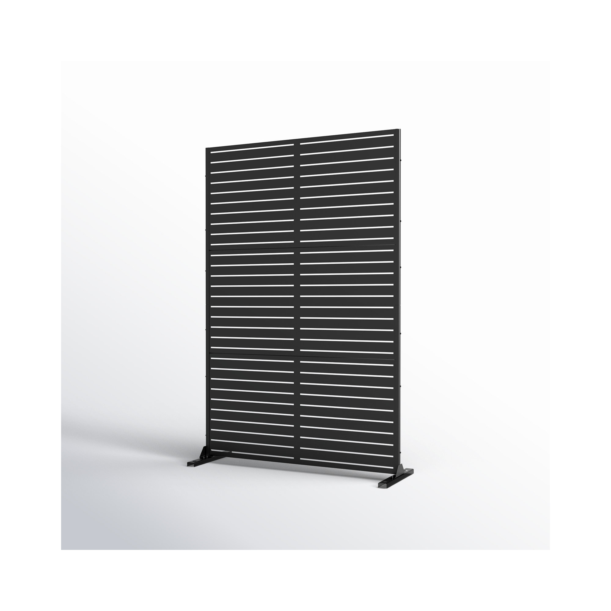 6 ft. H x 4 ft. W Metal Privacy Screen, Black