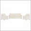 Ensemble de canapés modernes avec coussins rembourrés et moelleux avec coussins à double couche et poches de rangement latérales pour le salon, beige-129416190