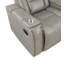 Fauteuil inclinable et oscillant en cuir Danykah, gris clair-1436086164