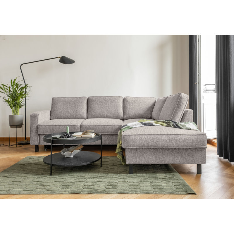 Molly Corner Sofa Bed, Salt/Pepper, Right Hand Facing