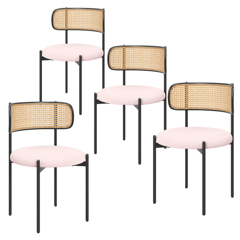 Chaise d'appoint Canice Boucle, Rose