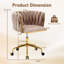 Fauteuil de coiffeuse en velours luxueux avec roulettes lisses pour un confort ultime