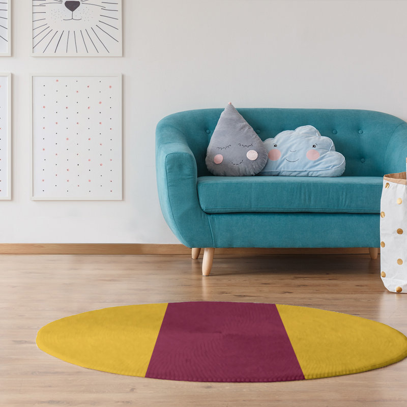 Chenille Indoor Rug, Round 5'