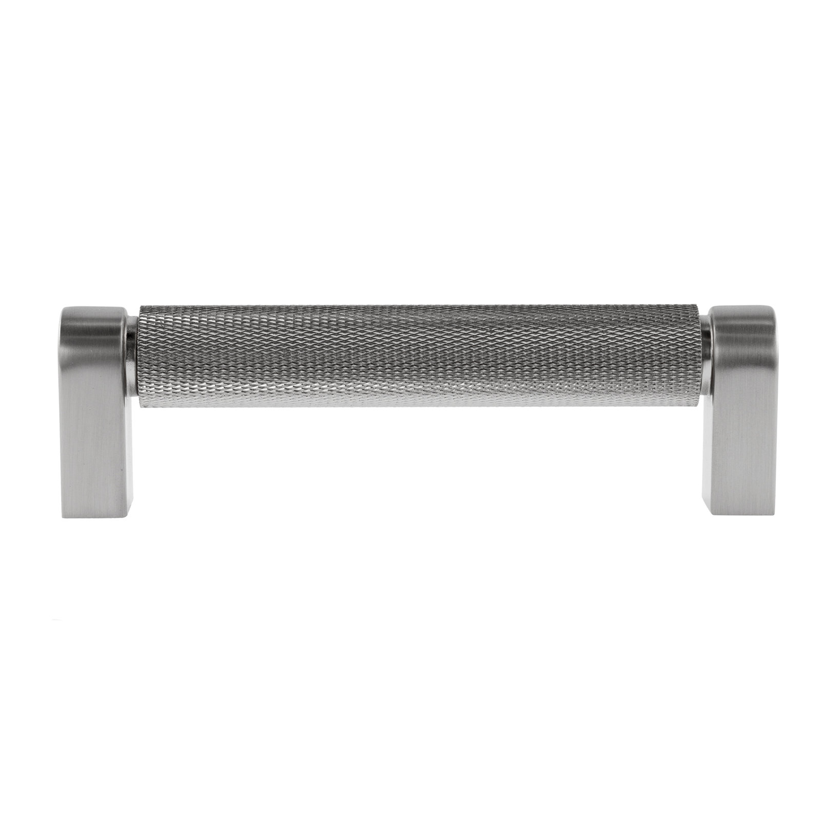 Kent Knurled Cabinet Bar Pull, Satin Nickel, 4"