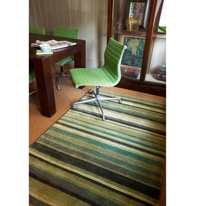Regatta Striped Wool Area Rug, Rectangle 120 x 180cm
