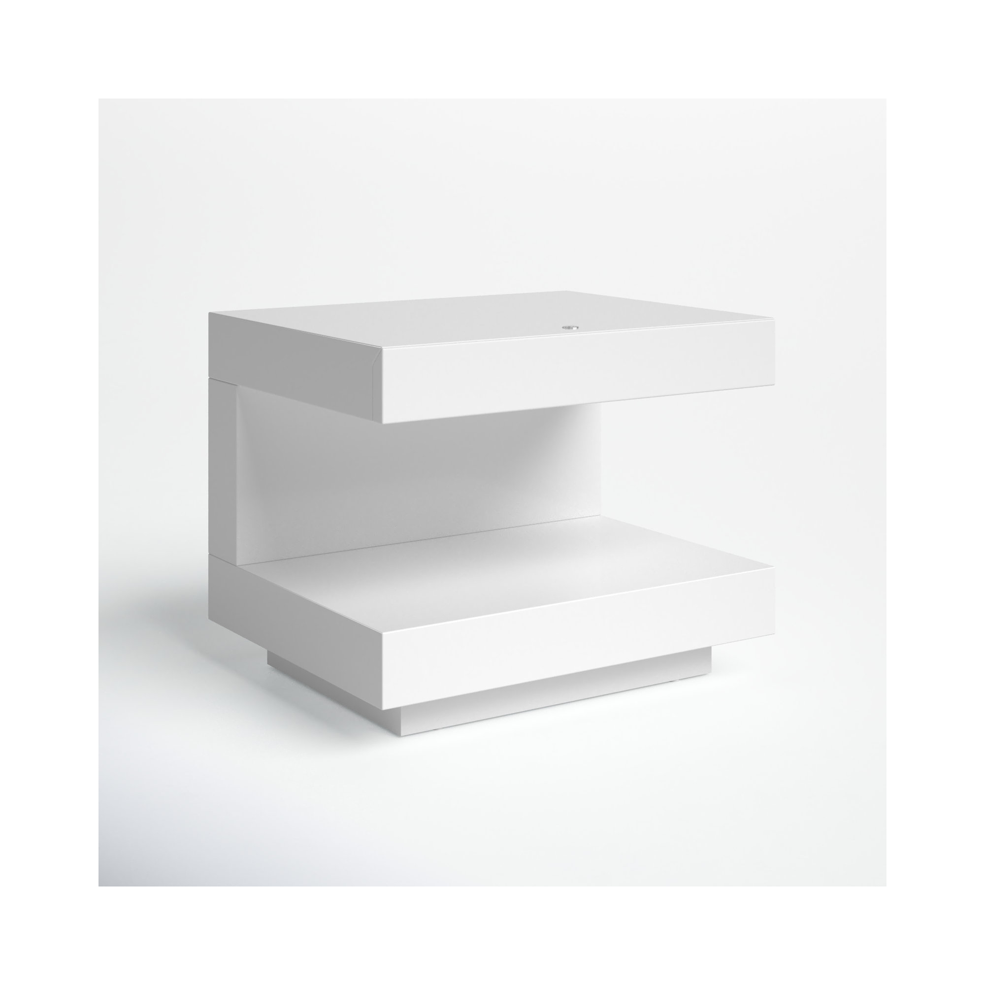 Stearns 1 - Drawer Nightstand, White Glossy