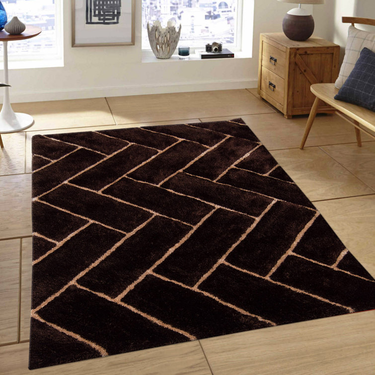Hand-Tufted Chocolate Area Rug