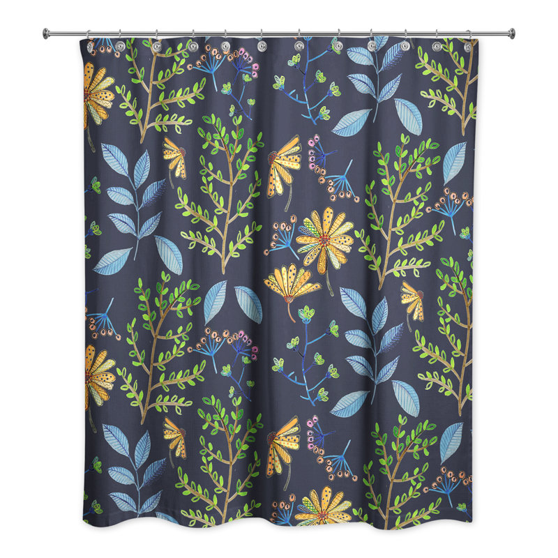 Rideau de douche Rushie, Bleu marine