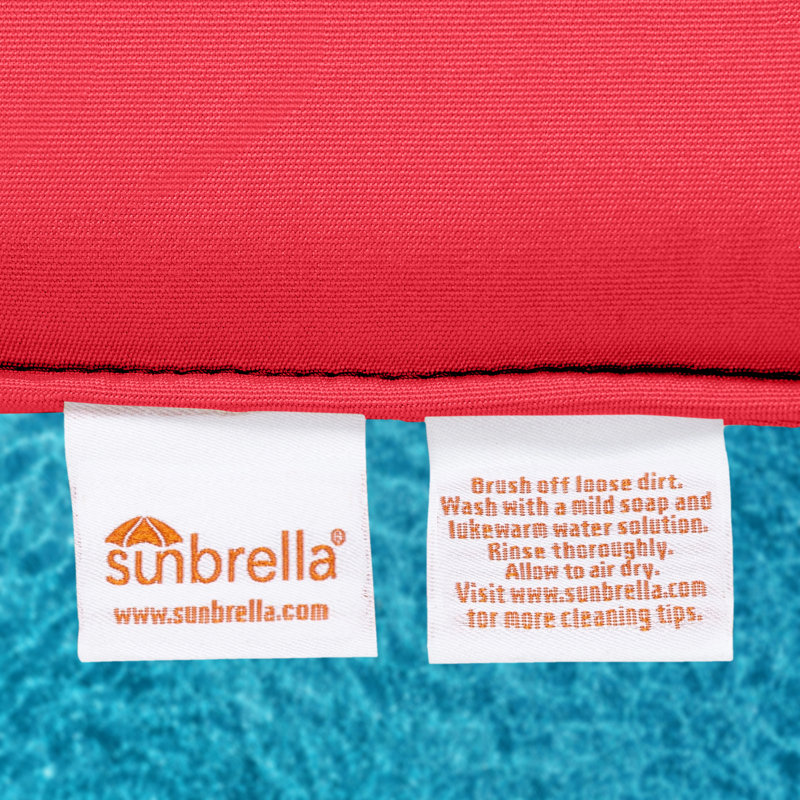 Outdoor Sunbrella® Seat/Back Cushion, Canvas Jockey Red Sunbrella® Canvas
