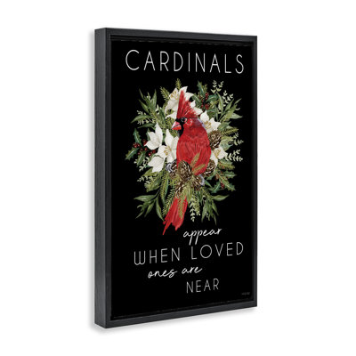 Cadre flottant à motif saisonnier Cardinals
